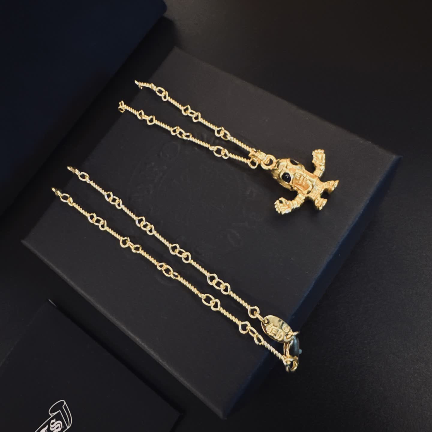 Chrome Hearts Gold Tone Pendant Necklace